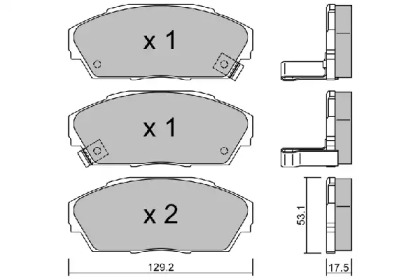 Комплект тормозных колодок AISIN BPHO-1900